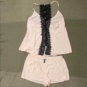 Adore Me light pink lingerie set
